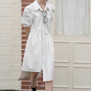 asymmetry shirt one-piece